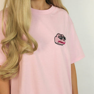 Feelz Bad Face T-Shirt in Pink