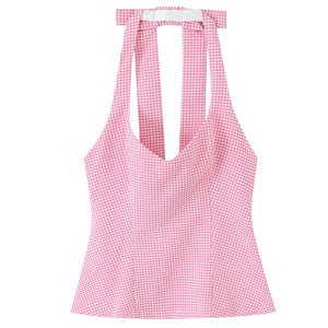 Coquette Gingham Bow Halter Top