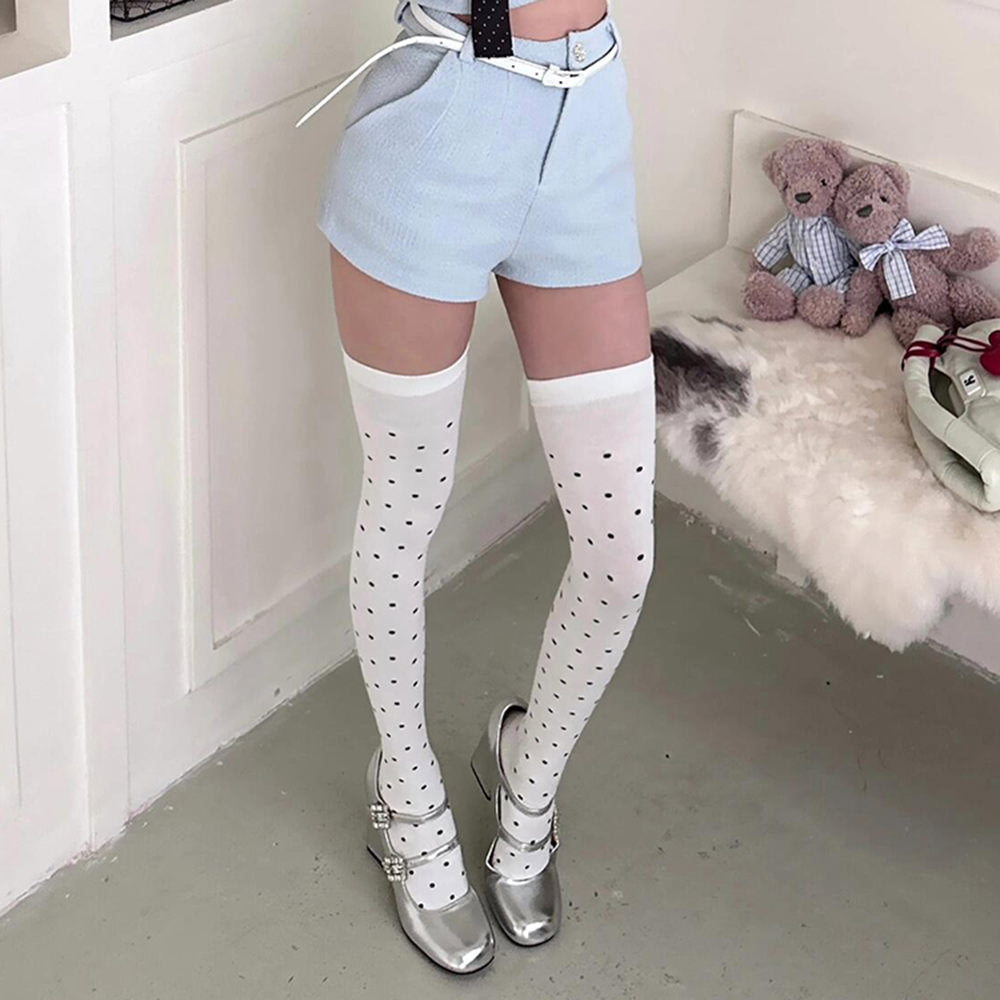 Polka Dot Over-the-Knee Stockings