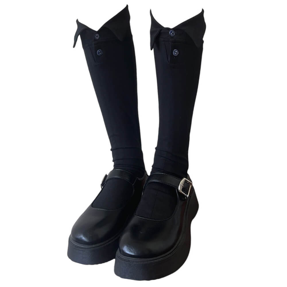 Preppy Collar High Socks