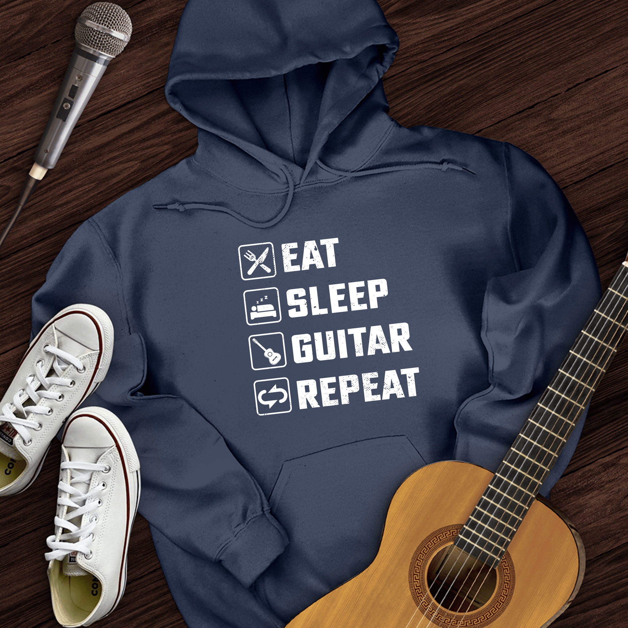 Eat, Sleep, Guitar, Repeat Hoodie