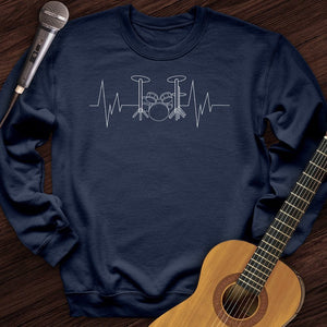 Drummer Heartbeat Crewneck