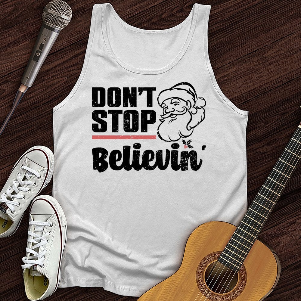 Don't Stop Believing Santa Tank Top