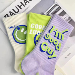 Smiley Face 3 Pack Socks