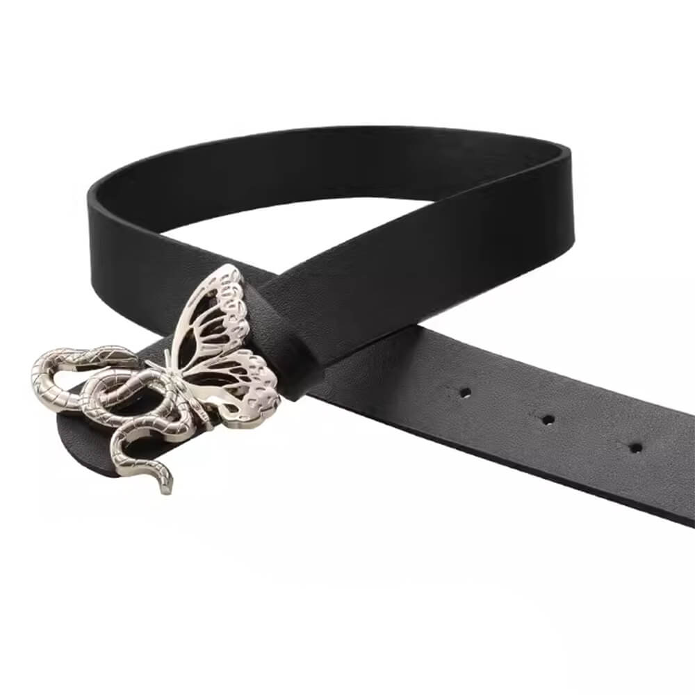Snake and Butterfly Buckle Belt