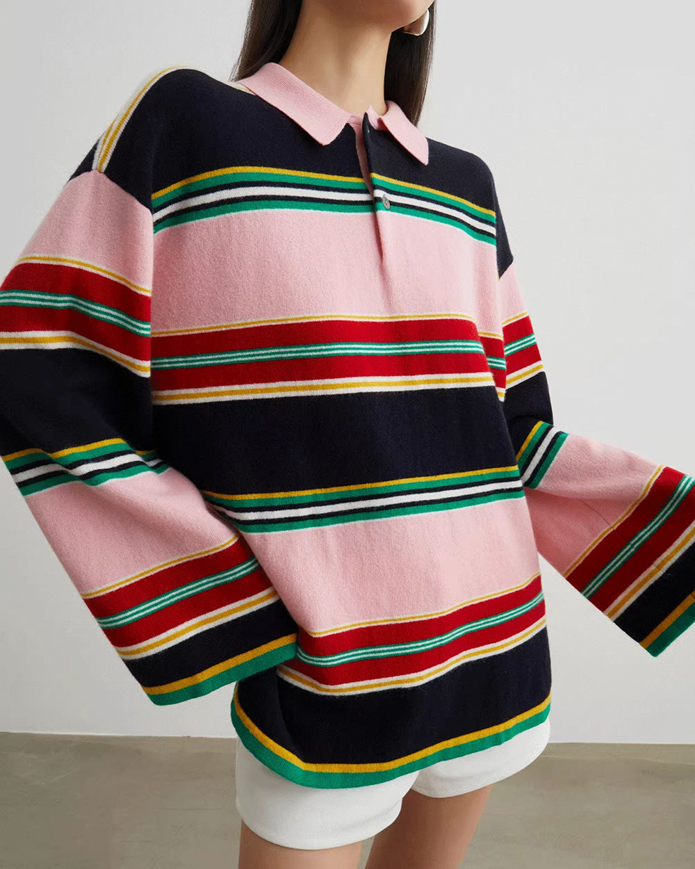 Campus Secrets Stripe Rugby Polo Shirt