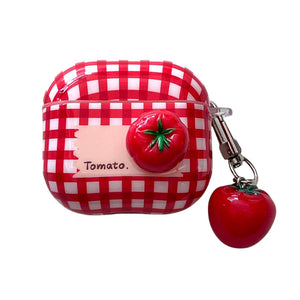 Tomato Checkered AirPods Case