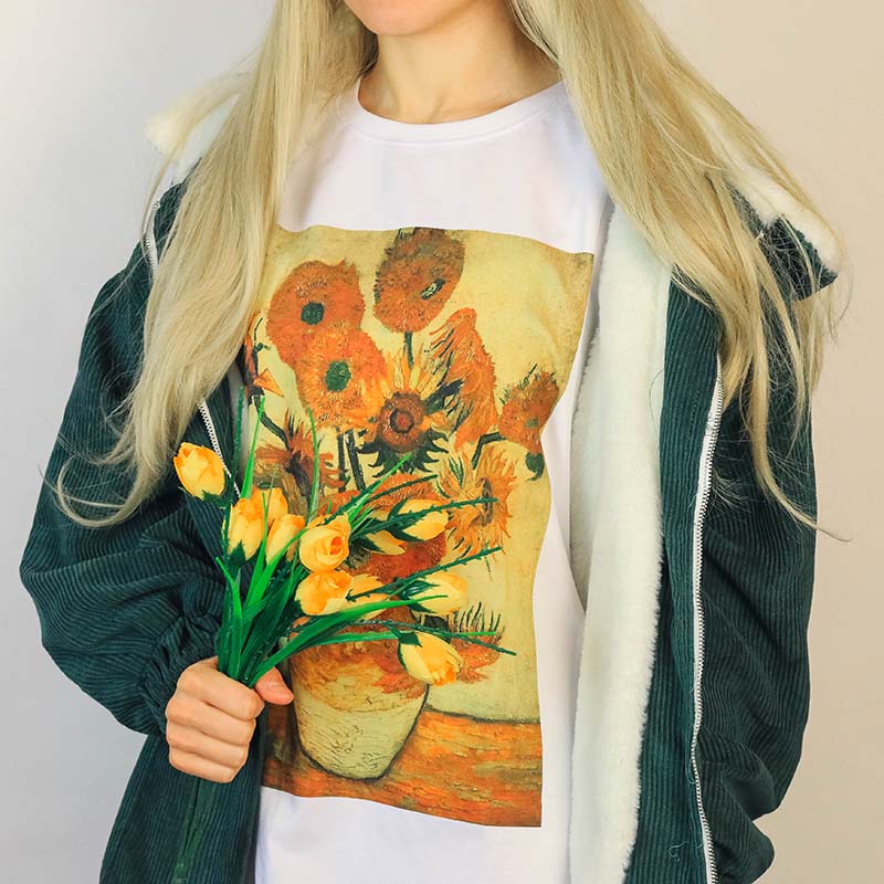 Van Gogh Sunflowers Tee, M