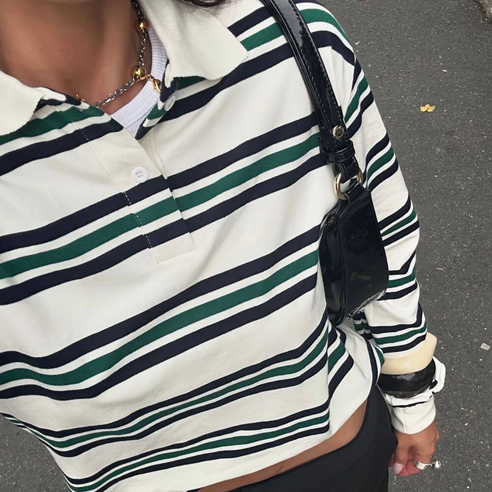 Vintage Stripe Rugby Polo