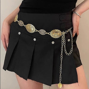 Vintage Style Medallion Chain Belt