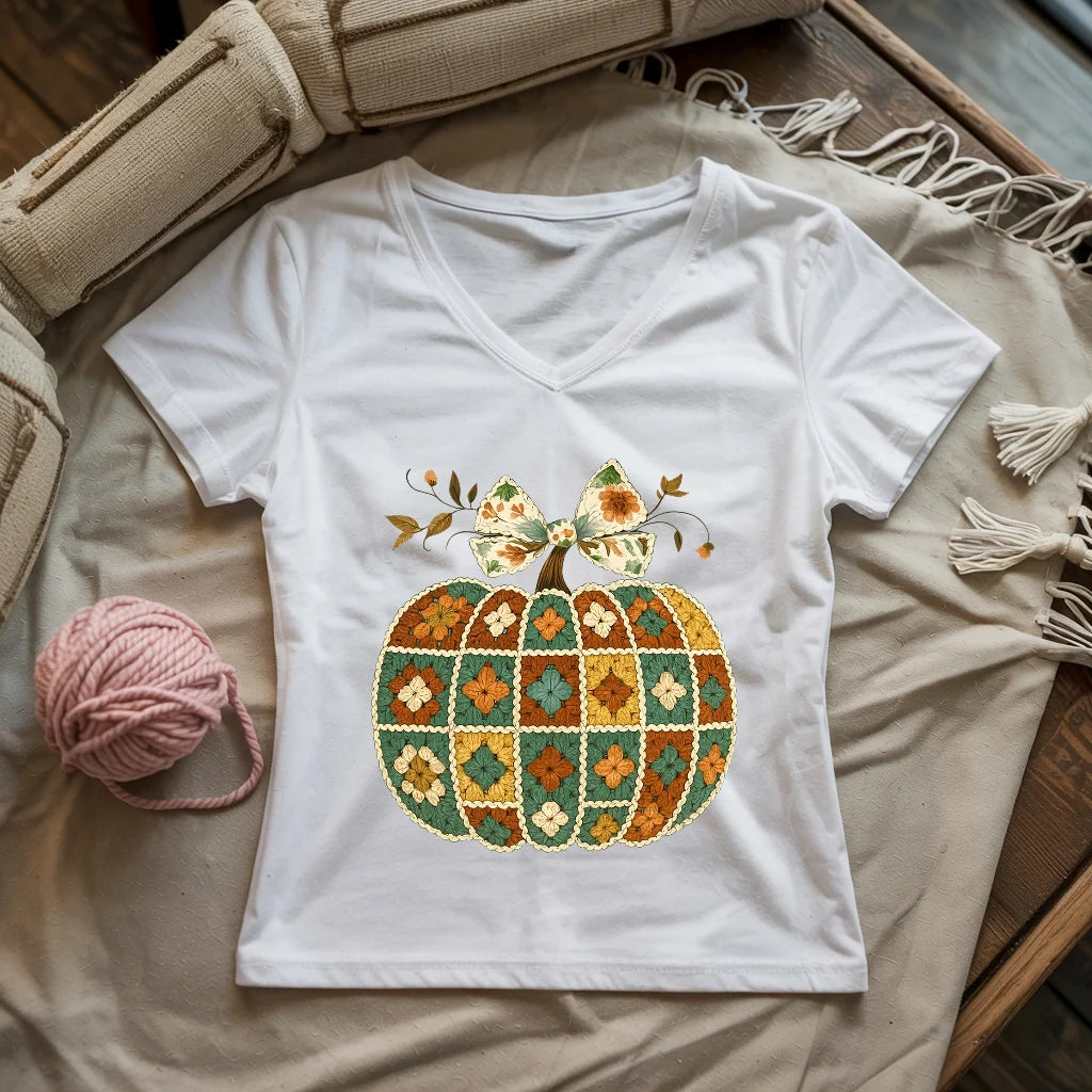 Granny’s Pumpkin Lady V-neck