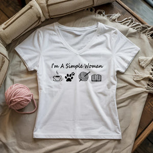 Simple Crocheter Lady V-neck