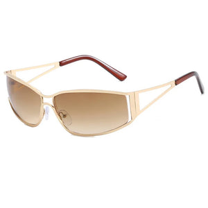 Glitch Mode Angular Wrap Sunglasses