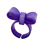 Y2K Glitter Bow Ring