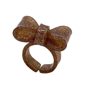 Y2K Glitter Bow Ring